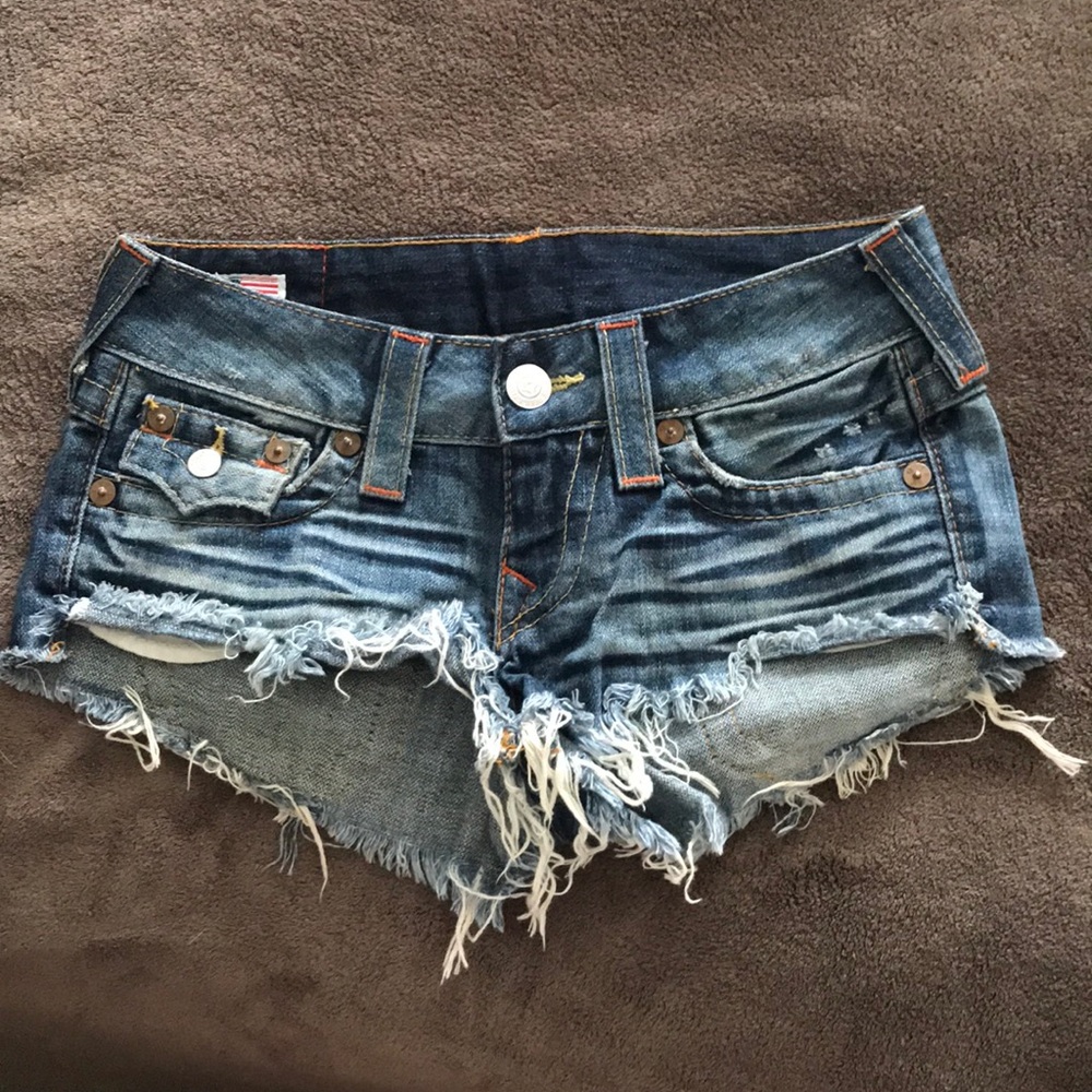 True Religion Jean cutoff shorts.